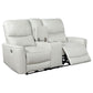 Greenfield Upholstered Power Reclining Loveseat Dove Grey - view 3