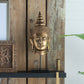 7x7.5x19.7" Buddha Statue Head On Stand