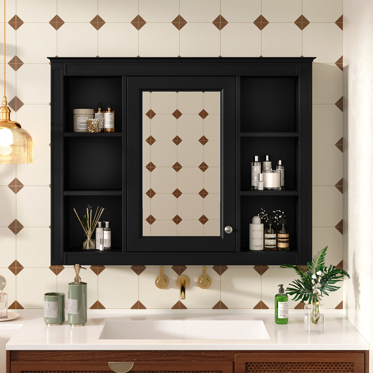 35'' x 28'' Modern Bathroom Wall Mounted Medicine Cabinet