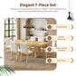 Topmax - 7 Piece Traditional Extendable Dining Table Set With Butterfly Leaf And 6 Upholstered Dining Table - view 6
