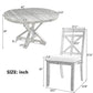 Dining Set With Extendable Round Table And 4 Upholstered Chairs - view 6
