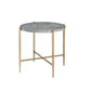 Tainte - End Table - Faux Marble Top & Champagne