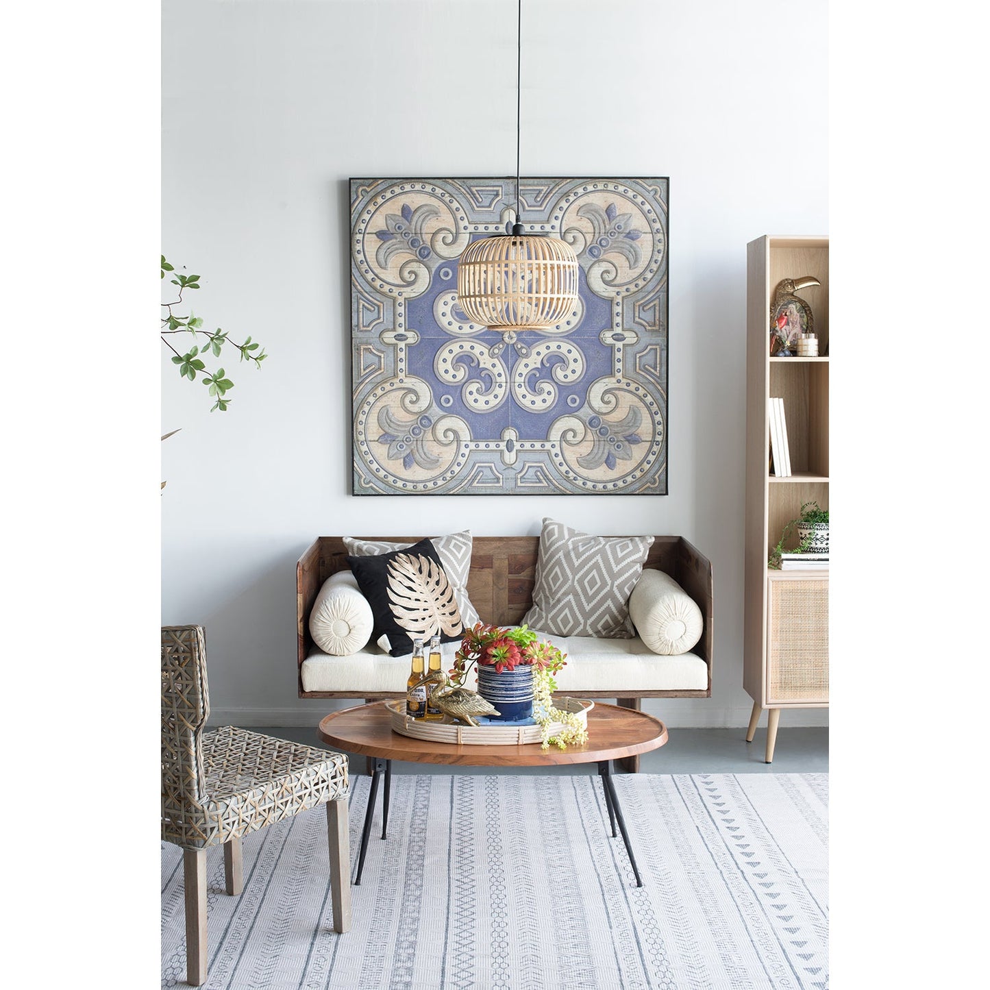 39x26x16" Oval Coffee Table