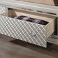 Cross Glam Champagne Queen Bed With LED