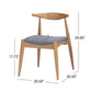 Set of 2 Rubberwood Dining Chairs with Ergonomic Backrest