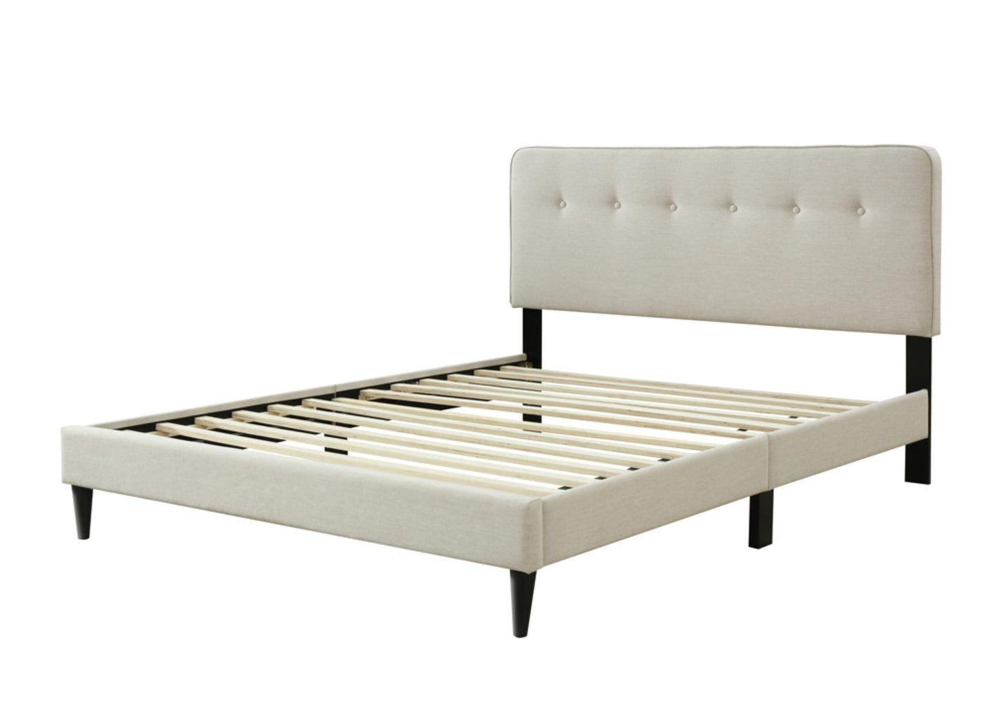 Full Sized Upholstered Bed in a Box with USB