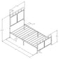 Twin Size Linen Upholstered Platform Metal Bed Frame with Fabric Headboard and Footboard