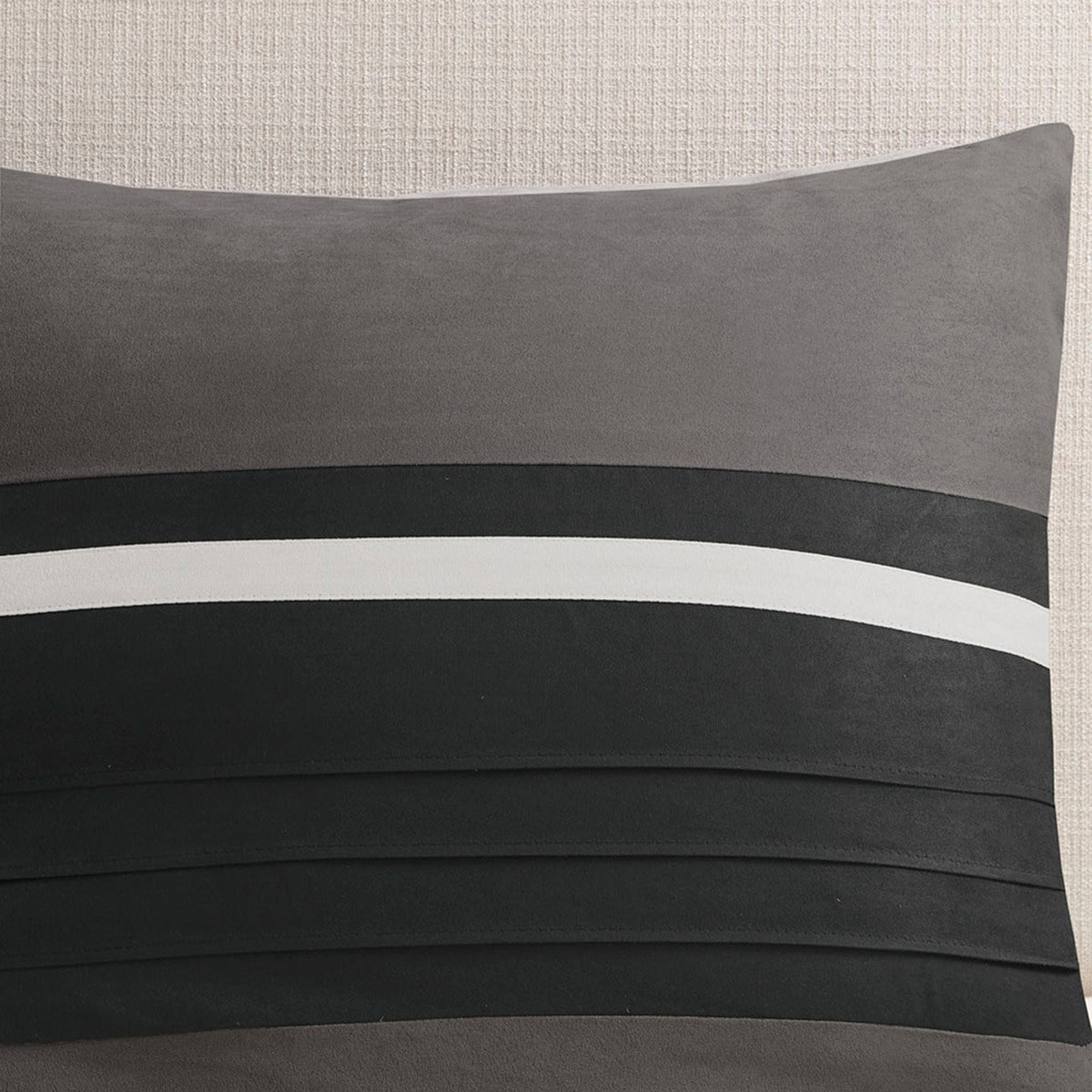 7 Piece Faux Suede Comforter Set Black California King