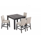 Upholstered Counter Dining Chair Set of 2, Nailhead Trim, Antique