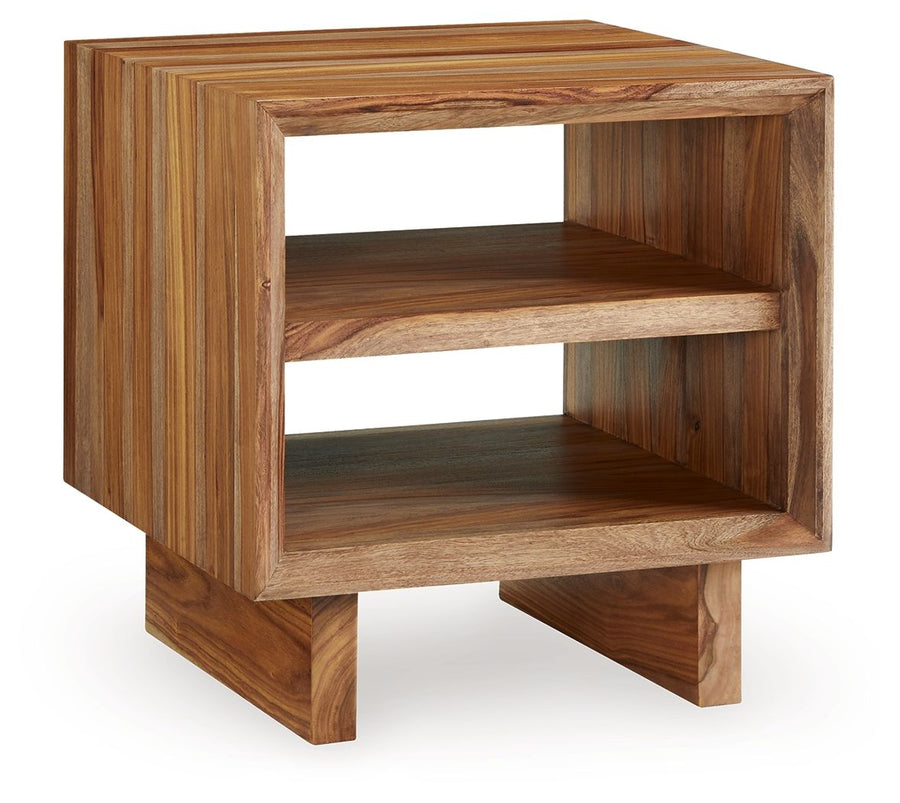 Dressonni - Square End Table - Brown