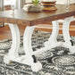 Valebeck - Rectangular Dining Room Table - White / Brown