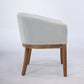 Mid Century Modern Upholstered Barrel Dining Chairs