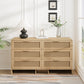 51.18'' Arc Shaped Corner Rattan Cabinet