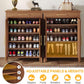 5-Tier Shoe Storage Cabinet with Louvered Doors and Drawer