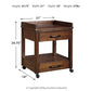 Baldridge - Printer Stand - Rustic Brown