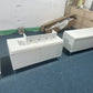 Wall-Mounted Entryway Shelf with Hooks and Storage Bench Set
