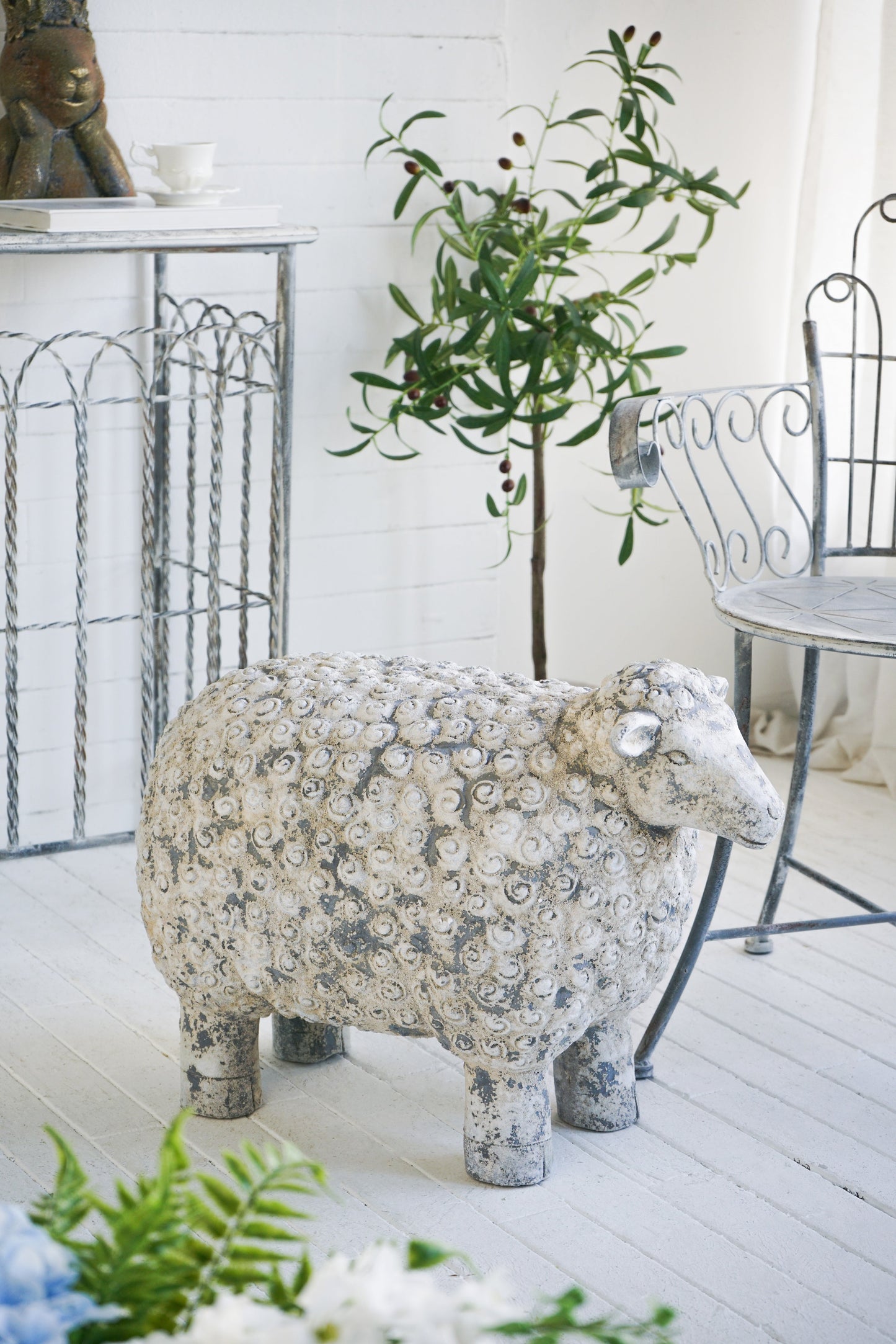 Magnesium Sheep Figurine with Weathered Finish