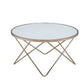 Valora Frosted Glass Top & Champagne Finish Coffee Table