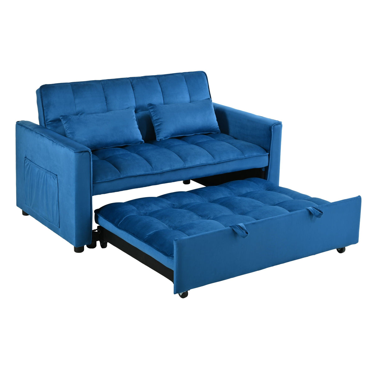 3 In 1 Pull Out Couch Convertible Sofa Bed With Reclining Backrest - view 9
