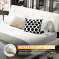 Queen Size Tufted Bed Frame with Extra-Large Ultra-Soft Cloud Pillow Design