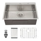 33" Single Bowl Drop In Kitchen Sink - 16 Gauge Stainless Steel