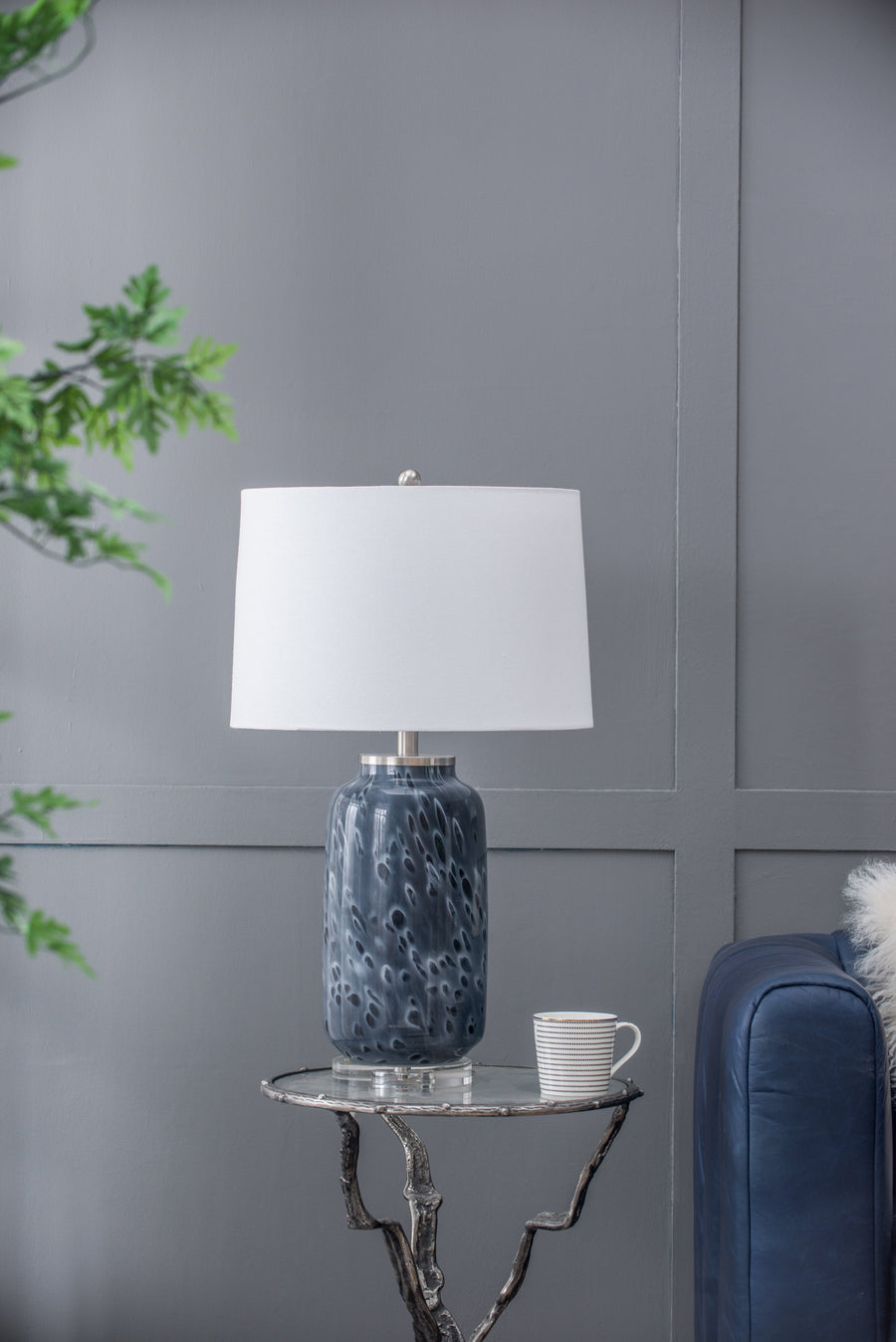 D16.9''xH28'' Ellis Glass Table Lamp