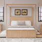 Queen Size Canopy Bed with Trundle and Storage