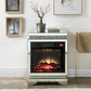 Lotus - Fireplace - Mirrored & Faux Ice Cube Crystals