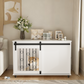Modern Wooden Dog Crate Furniture with Sliding Barn Door