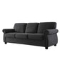 Soft Sofa, Upholstered 3 Seater Couch With High Density Foam, Loose Back Cushions And Turned Legs - view 8