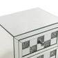 Noralie - 18" X 14" Accent Table With Faux Diamonds - Mirrored