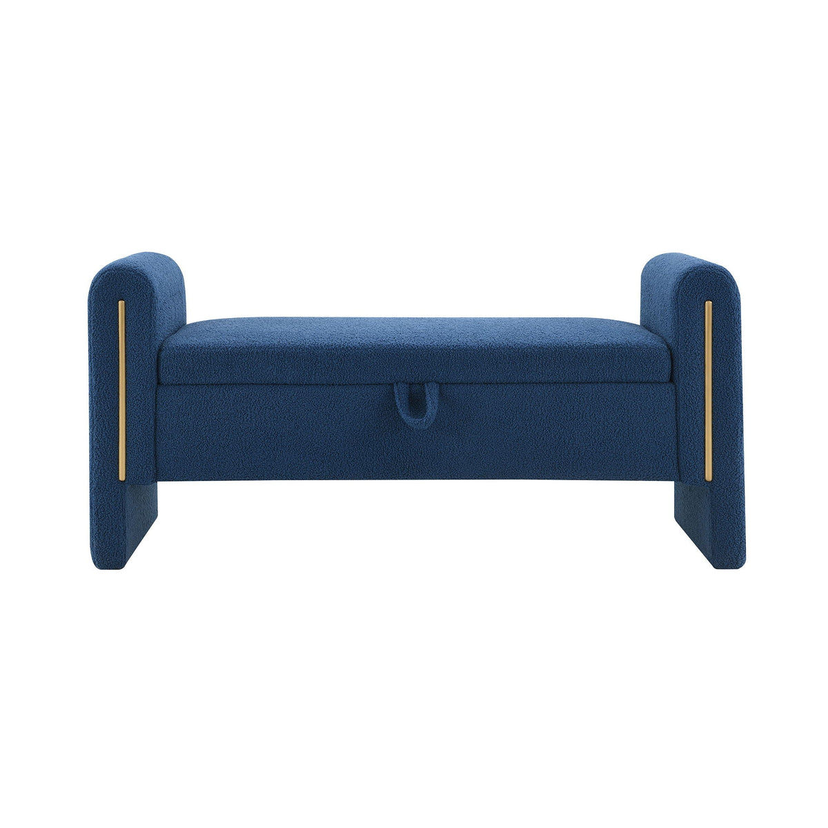 Modern Teddy Upholstered Large Bed End Bench With Arms And Storage - view 15