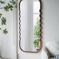 Oversized Wooden Floor Mirror with Unique Design