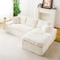 White Turtle Velvet Versatile Sofa