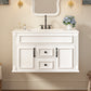 36 Inch Wall Mounted Bathroom Cabinet with Ceramic Sink