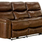 Ceretti - Power Reclining Sofa - Brown Italian Top Grain Leather Match