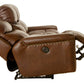 Ceretti - Power Reclining Sofa - Brown Italian Top Grain Leather Match