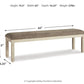Bolanburg - Extra Large UPH DRM Bench - Brown / Beige