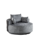 55''L Polyester Foam Single Swivel Chair