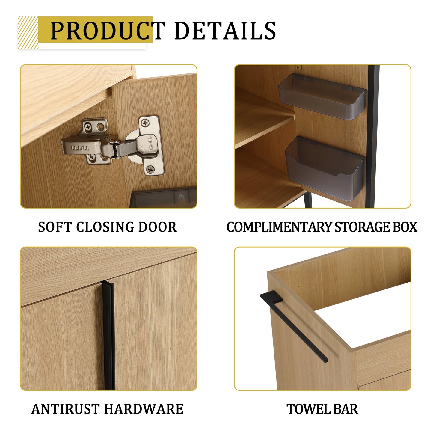 60" Freestanding Bathroom Vanity Cabinet
