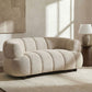 Whitney Contemporary Channel Tufted Woven Fabric Upholstered Loveseat - view 3