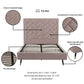 Crosby Upholstered Velvet Full Bed