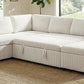 Convertible Sofa Bed - 111" Sectional Sofa with Reversible Chaise