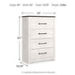 Gerridan - Four Drawer Chest - White / Gray
