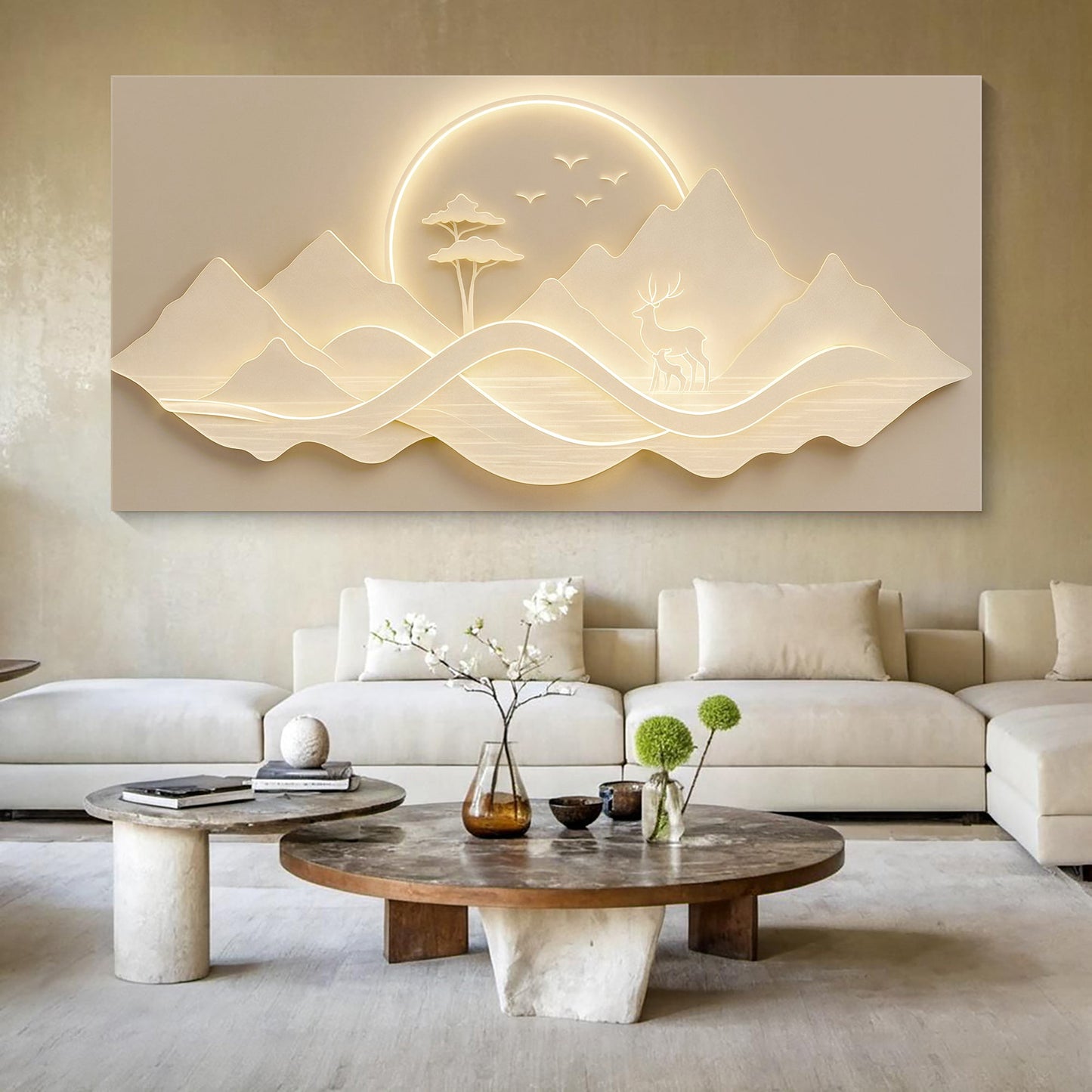 Modern Mountain Landscape Wall Art Decor