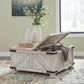 Carynhurst - Cocktail Table with Storage - Whitewash