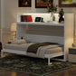 Twin XL Size Murphy Bed with Desk, LED Light and USB Charging Station