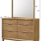 1pc Contemporary 6-Drawer Storage Dresser