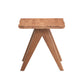 Natural Wood Armchair and Matching Square End Table, 2-Piece Living Room Set
