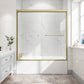 55"-60" W x 60" H Brushed Shower Door